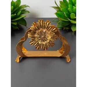 Crystal Temptations Gold Plated Napkin Holder Decorated with Strauss Swarovski C